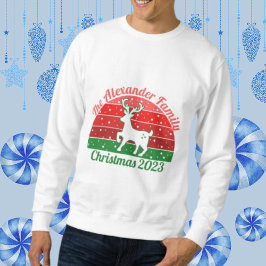 Camiseta Navidades personalizadas Retro reno de nieve