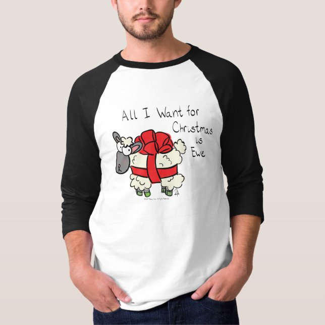 Camiseta Navidades Personalizado de ovejas (Anverso)