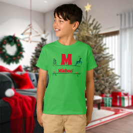 Camiseta Navidades Personalizado Monograma y nombres de niñ