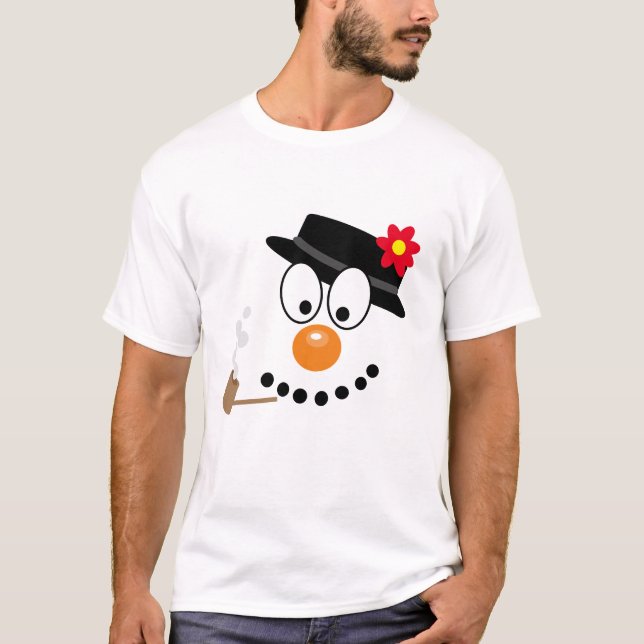 Camiseta Navidades Personalizado Snowman (Anverso)