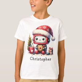Camiseta Navidades personalizados con robot
