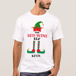 Camiseta Navidades personalizados El Elfo Vino Rojo