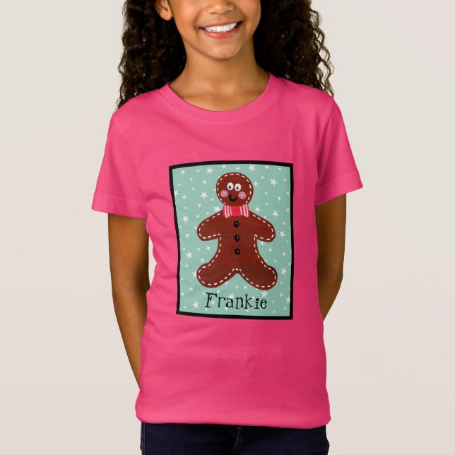 Camiseta Navidades personalizados Gingerbread Man (Anverso)