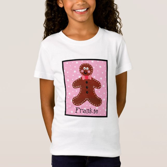 Camiseta Navidades personalizados Gingerbread Man (Anverso)