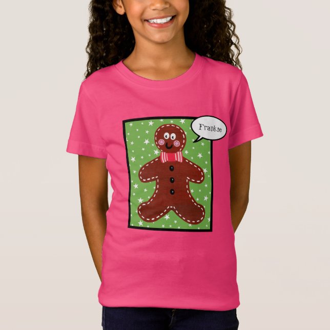 Camiseta Navidades personalizados Gingerbread Man (Anverso)