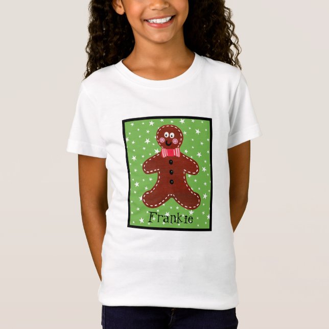 Camiseta Navidades personalizados Gingerbread Man (Anverso)