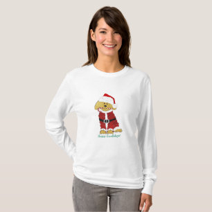 Camiseta Navidades personalizados Goldendoodle Santa Claus