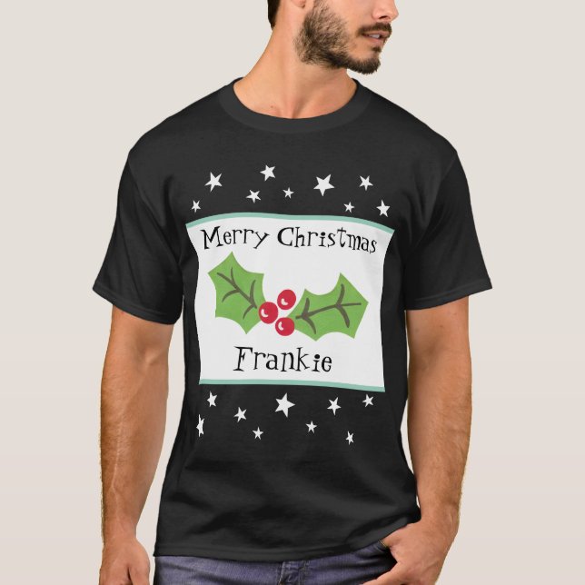Camiseta Navidades personalizados Holly & Berries (Anverso)