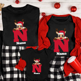 Camiseta Navidades personalizados Monograma Con Nombre Dive