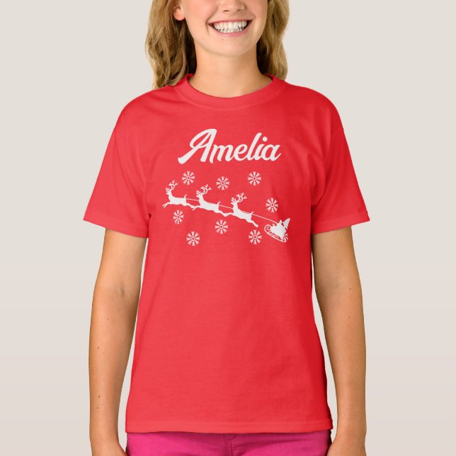 Camiseta Navidades personalizados Navidad Familia coinciden (Anverso)