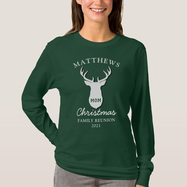 Camiseta Navidades personalizados que coinciden con la madr (Anverso)