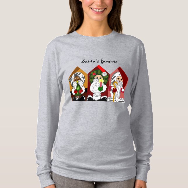 Camiseta Navidades personalizados Santa Personalizable (Anverso)
