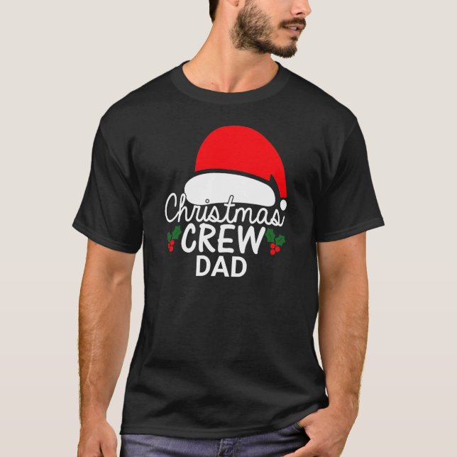 Camiseta Navidades personalizados tripulan Dad Santa Hat Fa (Anverso)