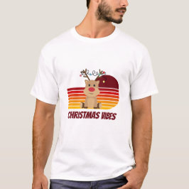 Camiseta Navidades personalizados vibes reno