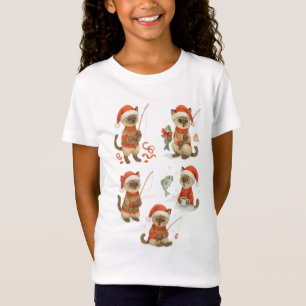 Camiseta Navidades pescando amantes de los gatos