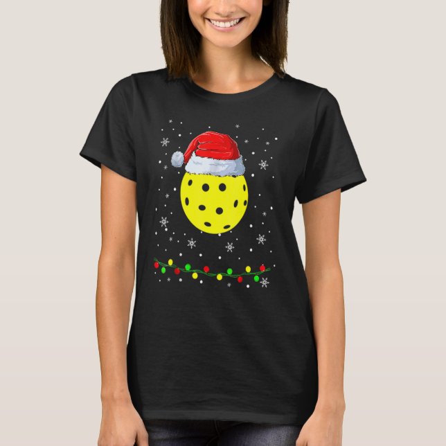 Camiseta Navidades Pickleball Santa Hat Holiday (Anverso)