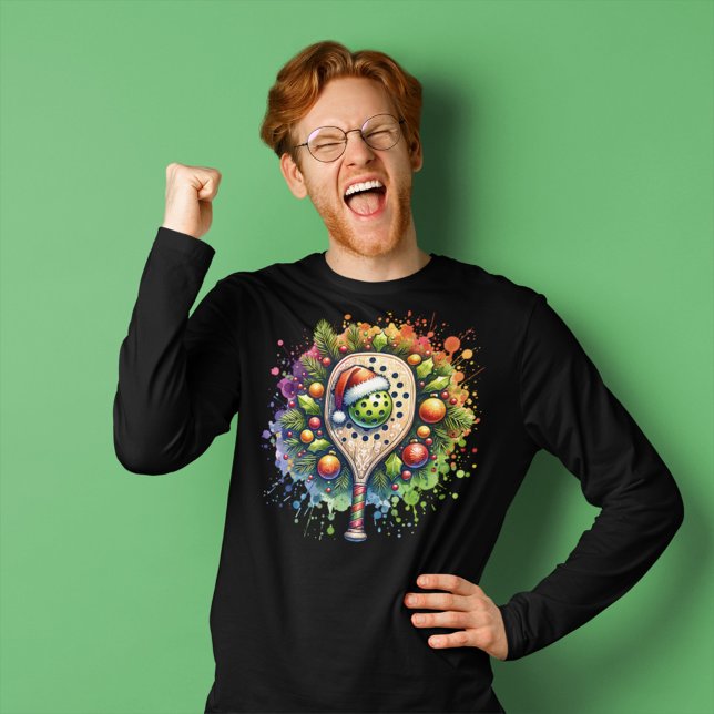 Camiseta Navidades Pickleball Santa Hat Pine Holly Sale (Subido por el creador)