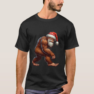 Camiseta Navidades Pie en bicicleta Yeti Santa Hat Guay Cam