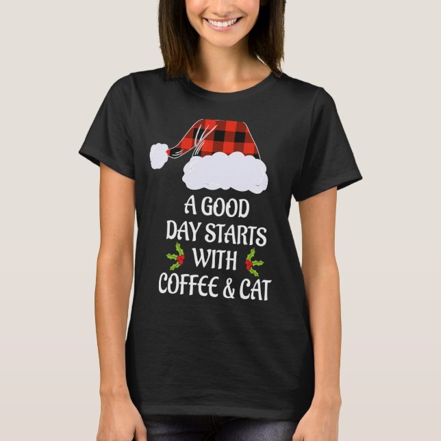 Camiseta Navidades pijamas Cat Café Mug Cat Xmas (Anverso)