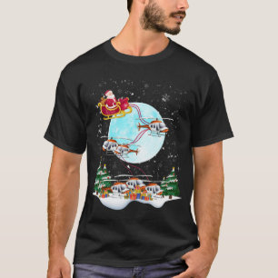 Camiseta Navidades piloto de Helicopter Reindeer Santa