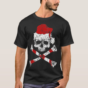 Camiseta Navidades piratas Jolly Roger Santa Hat