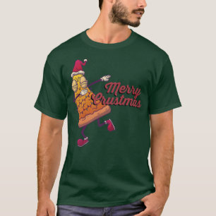 Camiseta Navidades Pizza Dabbing alumbran a Santa Hat Xmas