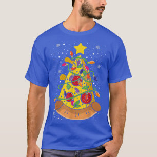 Camiseta Navidades Pizza iluminan árboles de Navidad hombre