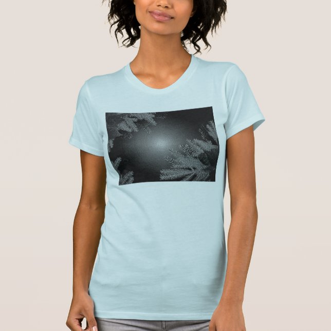 Camiseta Navidades Poinsettia Black And Gray I (Anverso)