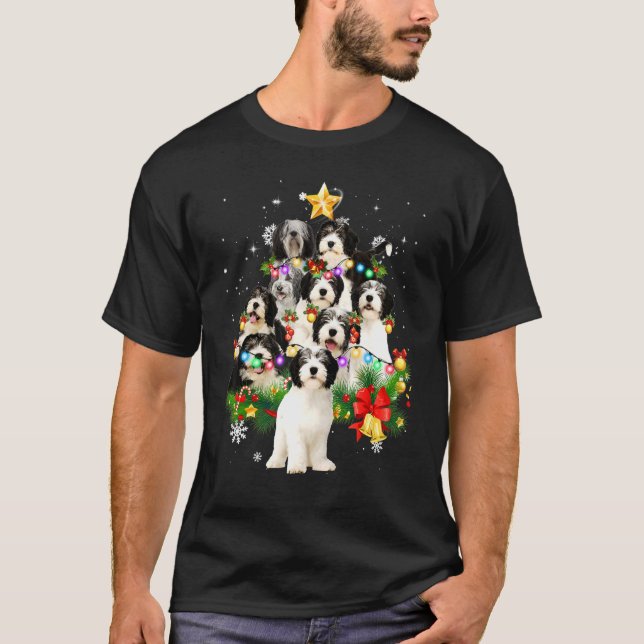 Camiseta Navidades polacos de Oveja de Tierras Lentas ilumi (Anverso)