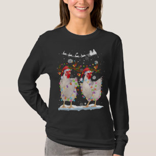 Camiseta Navidades Pollo Hen Tree Encender Navidad Graciosa