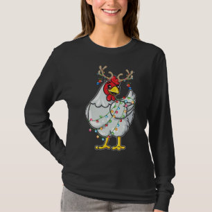 Camiseta Navidades Pollos Antlers De Renos Encenden Pajama 