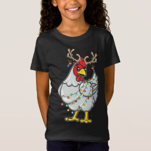 Camiseta Navidades Pollos Antlers De Renos Encenden Pajama 