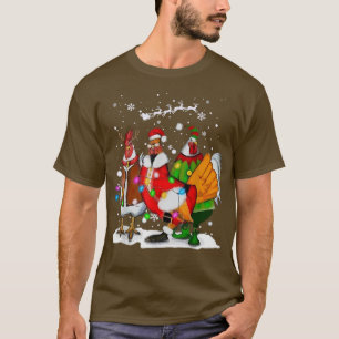 Camiseta Navidades Pollos de leche alumbran renos navideños