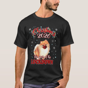 Camiseta Navidades Pomeranian Dog Shirt Quarantine 2020 Loc