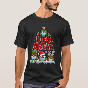 Camiseta Navidades Poo Crew Shirt Face Mask Poop Emoji Red