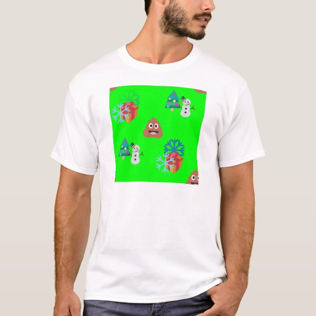 Camiseta navidades poop emoji (Anverso)