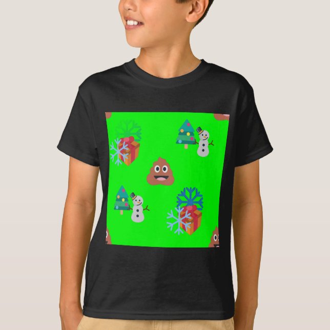 Camiseta navidades poop emoji (Anverso)