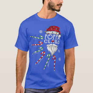 Camiseta Navidades Poppa Claus Poppa Beard Candy Cane Funny
