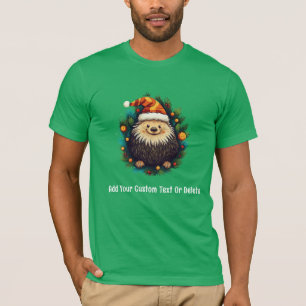 Camiseta Navidades Porcupine Xmas Light Santa Porcupine