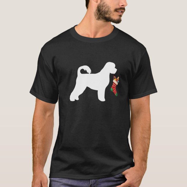 Camiseta Navidades portugueses de perros de agua reaccionan (Anverso)