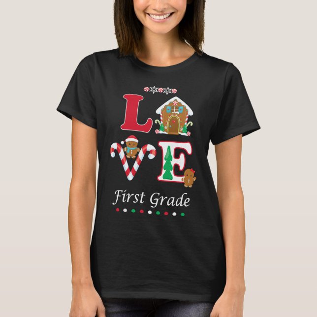 Camiseta Navidades Primer grado Estudiantes de vacaciones A (Anverso)