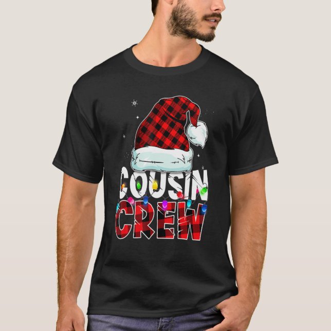 Camiseta Navidades Primo Tripulación Buffalo Red Plaid Paja (Anverso)