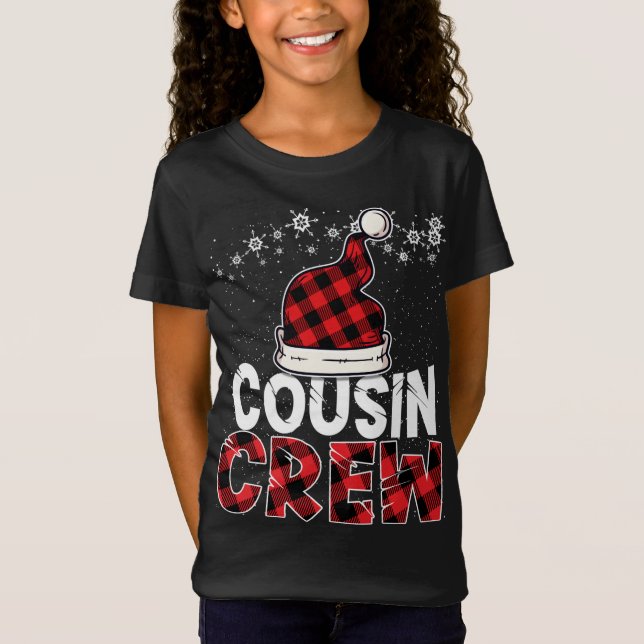 Camiseta Navidades Primo Tripulación Buffalo Red Plaid Paja (Anverso)