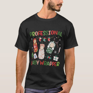 Camiseta Navidades profesionales de envolvimiento de niños 