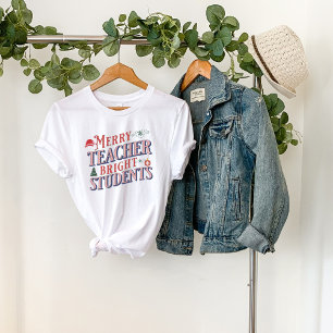 Camiseta Navidades-profesor-merry y Bright-Funny