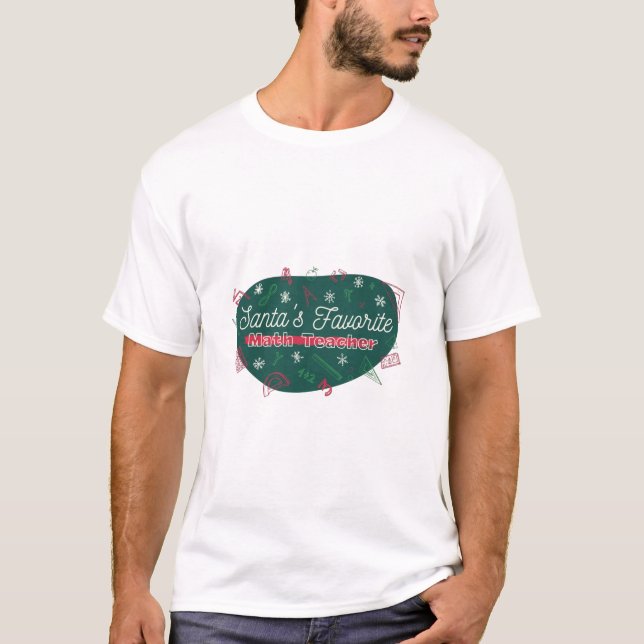 CAMISETA NAVIDADES PROFESORES DE MATEMÁTICAS FAVORITAS DE S (Anverso)