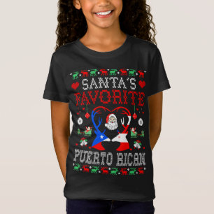 Camiseta Navidades puertorriqueños favoritos de Santa Fe