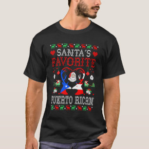Camiseta Navidades puertorriqueños favoritos de Santa Fe