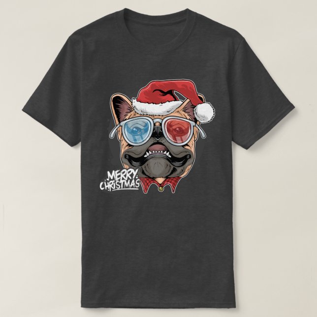 Camiseta Navidades Pug (Diseño del anverso)