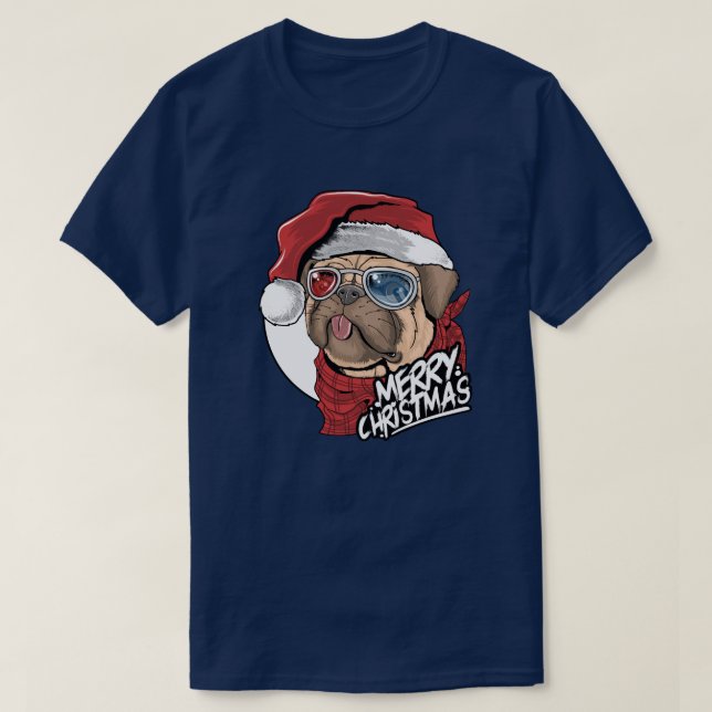 Camiseta Navidades Pug (Diseño del anverso)